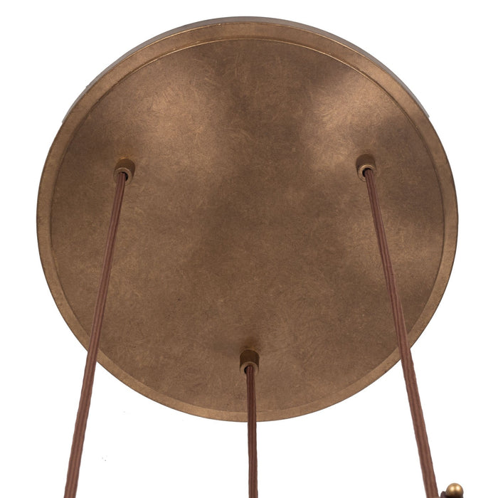 Kalco - 525251PAB - Three Light Pendant - EMBRACE - Pearlized Antique Brass