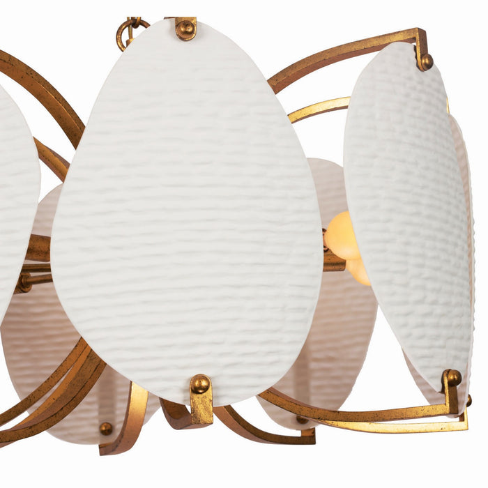 Kalco - 525456OL - Eight Light Pendant - ALIFORM - Oxidized Gold Leaf