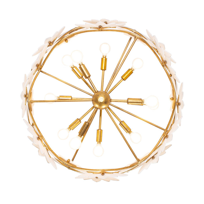 Kalco - 525656OL - 11 Light Chandelier - BLOOM - Oxidized Gold Leaf