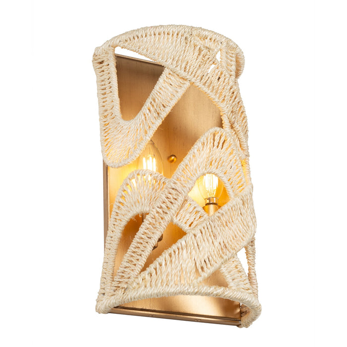 Kalco - 525721MGW - Two Light Wall Sconce - SOGA - Modern Gold And White