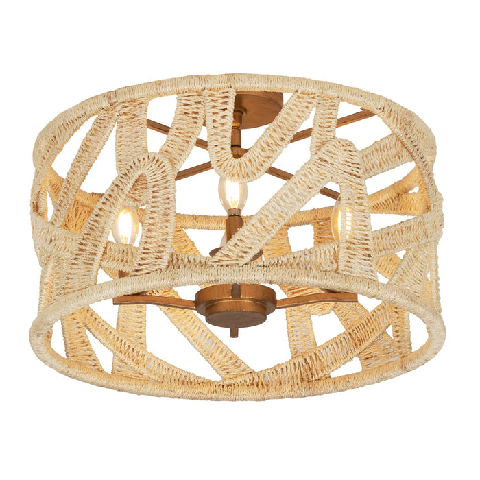 Kalco - 525745MGW - Four Light Semi Flush Mount - SOGA - Modern Gold And White