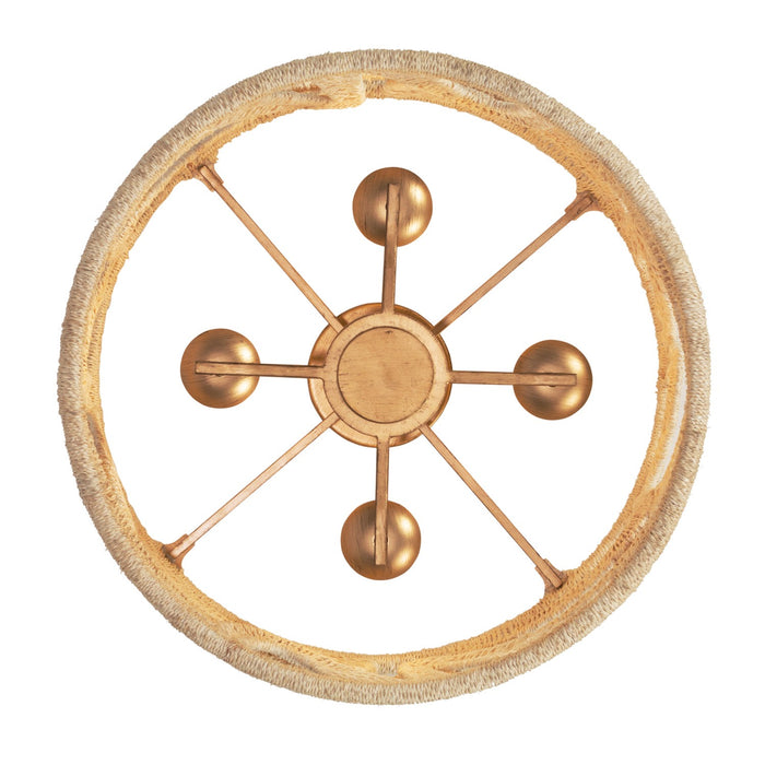 Kalco - 525745MGW - Four Light Semi Flush Mount - SOGA - Modern Gold And White