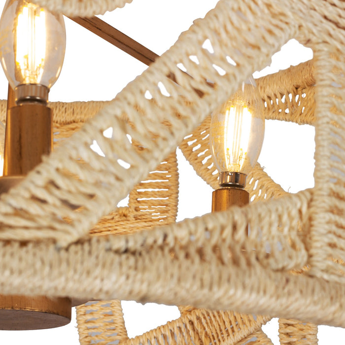 Kalco - 525745MGW - Four Light Semi Flush Mount - SOGA - Modern Gold And White