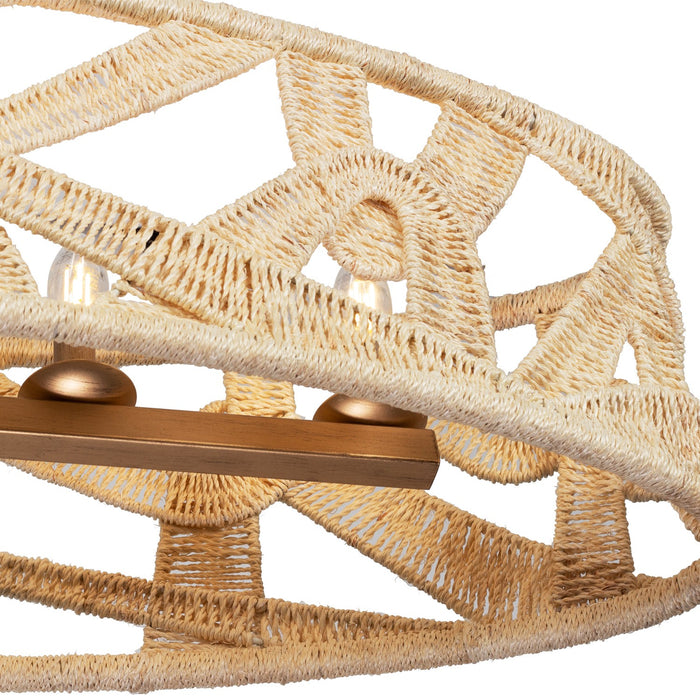 Kalco - 525761MGW - Six Light Island Pendant - SOGA - Modern Gold And White