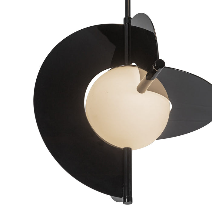 Kuzco Lighting - CH65127-GBK/OP-UNV - LED Chandelier - Scorpio - Glossy Black/Opal Glass