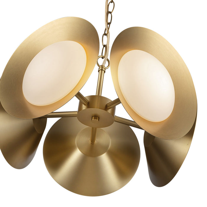 Kuzco Lighting - CH77916-BG/OP-UNV - LED Chandelier - Cleo - Brushed Gold/Opal Glass