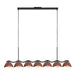 Kuzco Lighting - LP57642-BK/BGD - Seven Light Linear Pendant - Atlas - Black/Burgundy