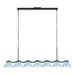 Kuzco Lighting - LP57642-BK/CER - Seven Light Linear Pendant - Atlas - Black/Cerulean