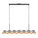 Kuzco Lighting - LP57642-BK/PEC - Seven Light Linear Pendant - Atlas - Black/Peach