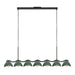 Kuzco Lighting - LP57642-BK/PGN - Seven Light Linear Pendant - Atlas - Black/Pine Green