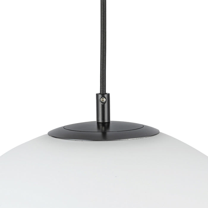 Kuzco Lighting - PD34212-BK/OP - One Light Pendant - Marco - Black/Opal Glass