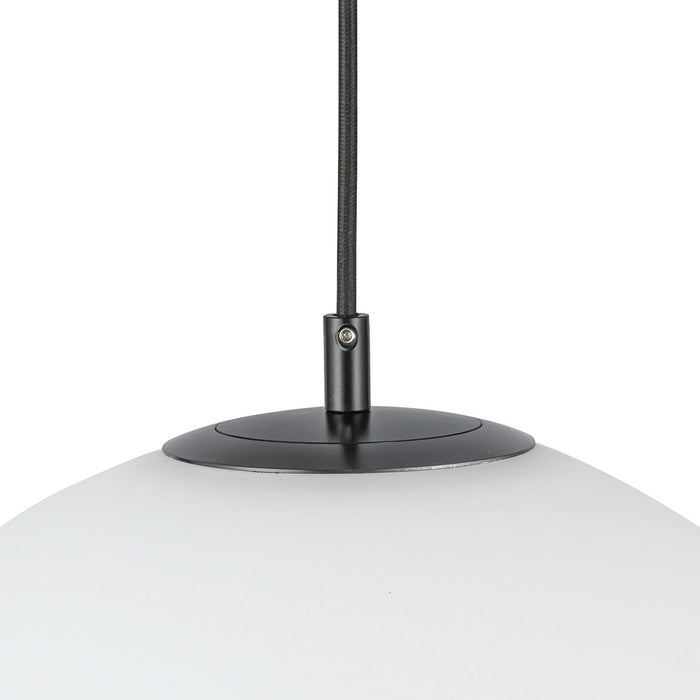 Kuzco Lighting - PD34616-BK/OP - One Light Pendant - Marco - Black/Opal Glass