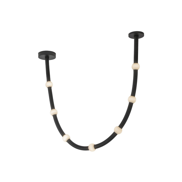 Kuzco Lighting - PD39307-BK/OP-UNV - LED Pendant - Corda - Black/Opal Glass