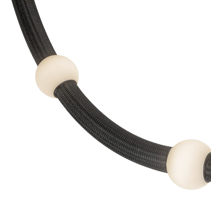 Kuzco Lighting - PD39307-BK/OP-UNV - LED Pendant - Corda - Black/Opal Glass