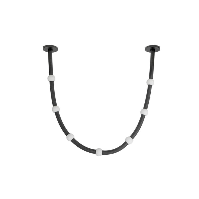 Kuzco Lighting - PD39307-BK/OP-UNV-RT - LED Pendant - Corda - Black/Opal Glass