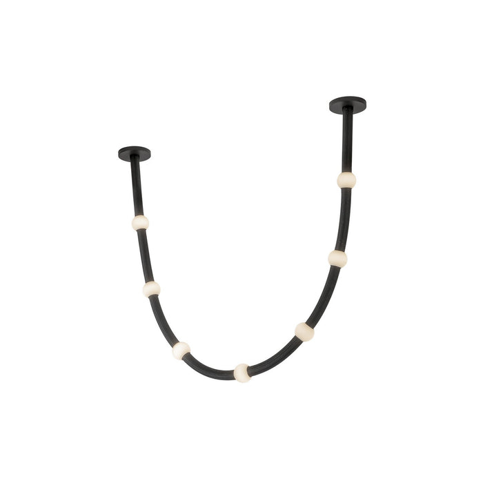 Kuzco Lighting - PD39307-BK/OP-UNV-RT - LED Pendant - Corda - Black/Opal Glass