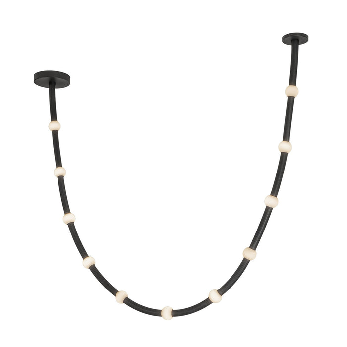 Kuzco Lighting - PD39310-BK/OP-UNV-010 - LED Pendant - Corda - Black/Opal Glass