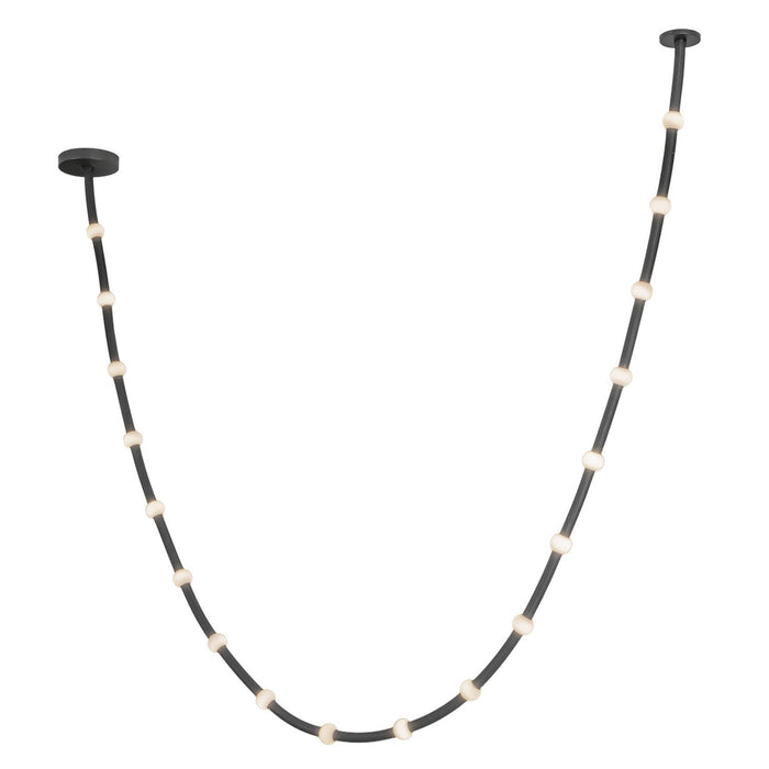 Kuzco Lighting - PD39317-BK/OP-UNV-010 - LED Pendant - Corda - Black/Opal Glass