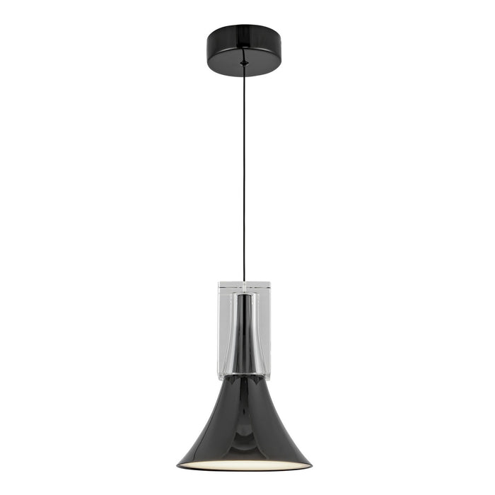 Kuzco Lighting - PD94108-GBK/CC-UNV - LED Pendant - Floe - Glossy Black/Clear Crystal