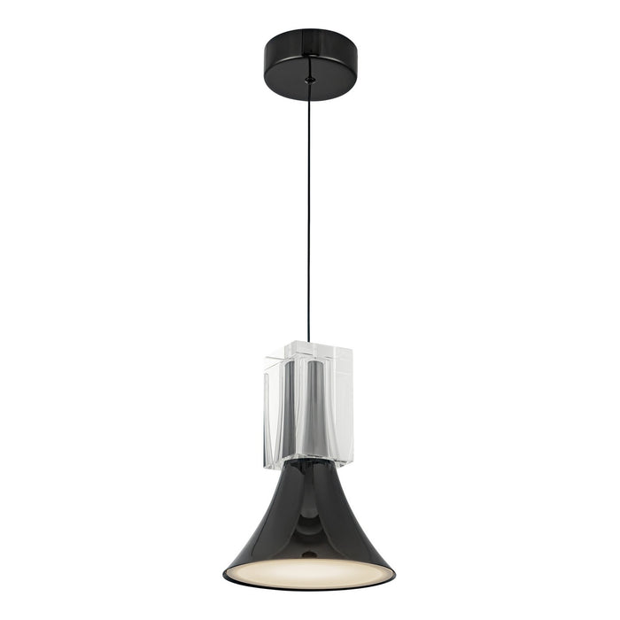Kuzco Lighting - PD94108-GBK/CC-UNV - LED Pendant - Floe - Glossy Black/Clear Crystal