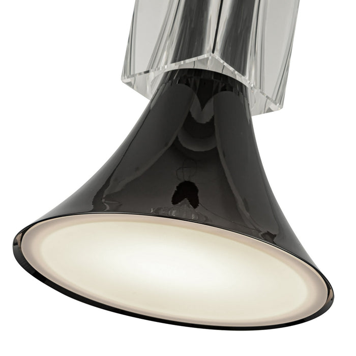 Kuzco Lighting - PD94108-GBK/CC-UNV - LED Pendant - Floe - Glossy Black/Clear Crystal