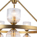 Alora - CH442626BGCR - Ten Light Chandelier - Nelly - Brushed Gold/Clear Ribbed Glass