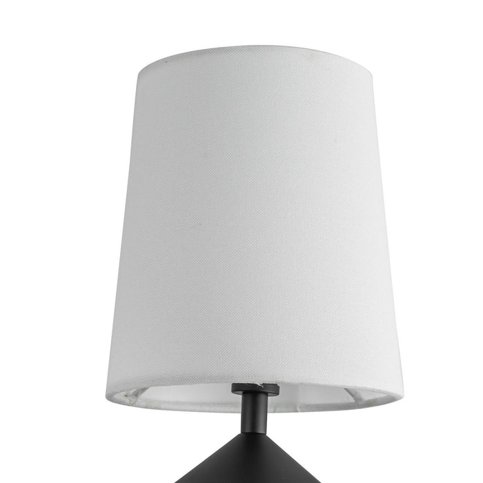 Alora - CH497445MBWL - Four Light Chandelier - Bridgette - Matte Black/White Linen