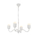 Alora - CH558427AWOP - Four Light Chandelier - Effie - Antique White/Opal Glass