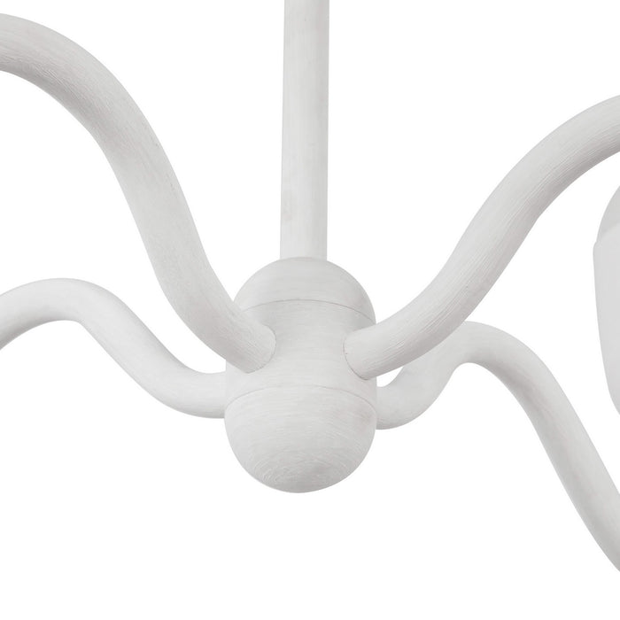 Alora - CH558427AWOP - Four Light Chandelier - Effie - Antique White/Opal Glass