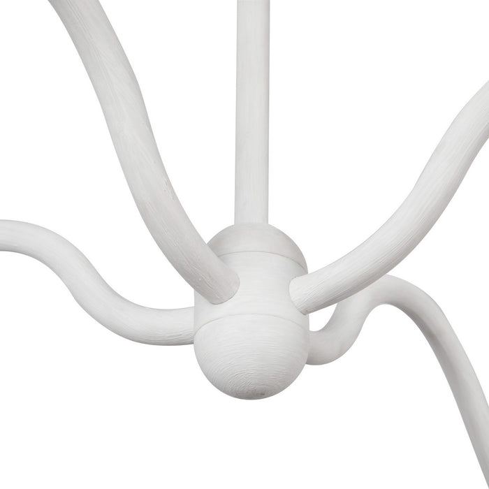 Alora - CH558439AWOP - Four Light Chandelier - Effie - Antique White/Opal Glass