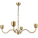 Alora - CH558439BGOP - Four Light Chandelier - Effie - Brushed Gold/Opal Glass