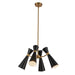 Alora - CH574424MBAG - Four Light Chandelier - Blake - Matte Black/Aged Gold