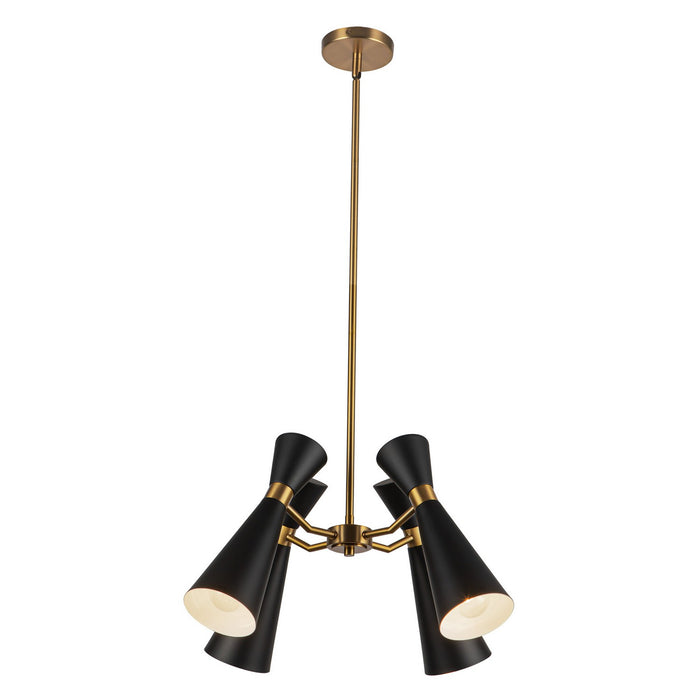 Alora - CH574424MBAG - Four Light Chandelier - Blake - Matte Black/Aged Gold
