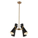 Alora - CH574424MBAG - Four Light Chandelier - Blake - Matte Black/Aged Gold