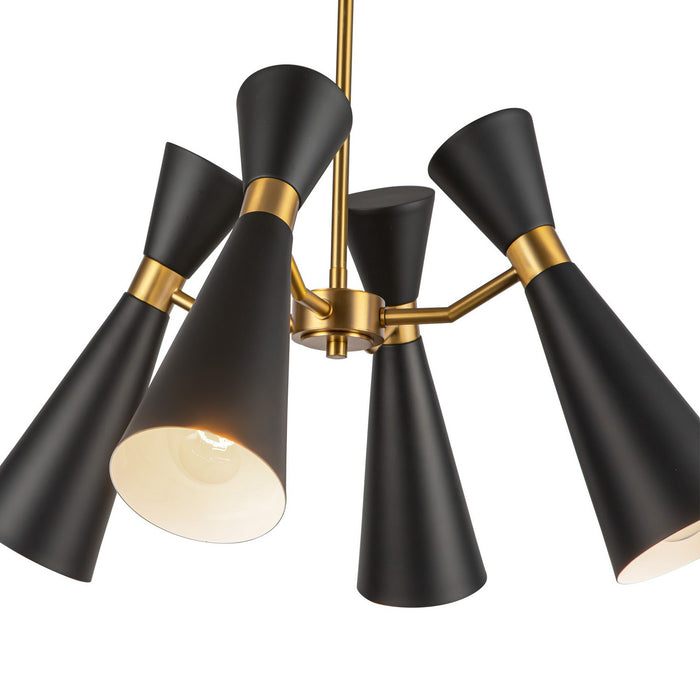 Alora - CH574424MBAG - Four Light Chandelier - Blake - Matte Black/Aged Gold