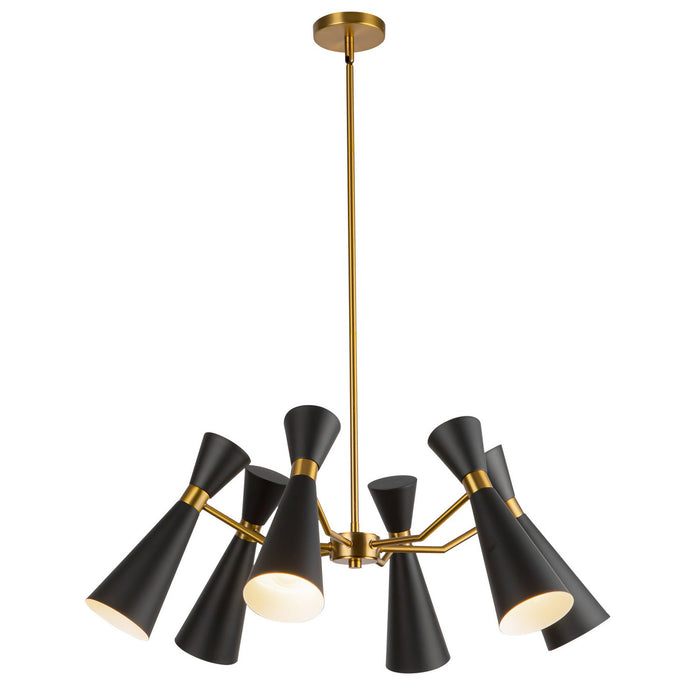 Alora - CH574632MBAG - Six Light Chandelier - Blake - Matte Black/Aged Gold