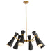 Alora - CH574632MBAG - Six Light Chandelier - Blake - Matte Black/Aged Gold