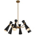 Alora - CH574632MBAG - Six Light Chandelier - Blake - Matte Black/Aged Gold