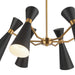 Alora - CH574632MBAG - Six Light Chandelier - Blake - Matte Black/Aged Gold