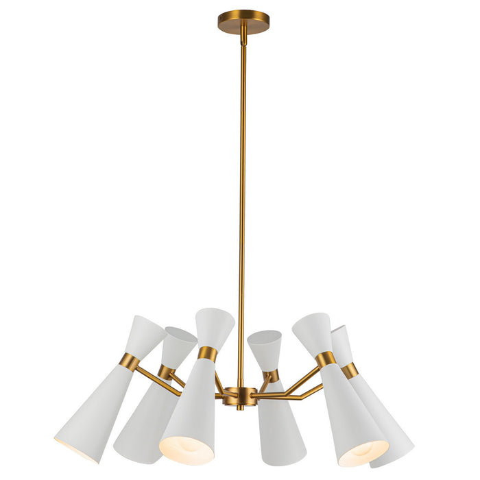 Alora - CH574632WHAG - Six Light Chandelier - Blake - White/Aged Gold