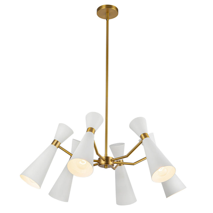 Alora - CH574632WHAG - Six Light Chandelier - Blake - White/Aged Gold
