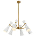 Alora - CH574632WHAG - Six Light Chandelier - Blake - White/Aged Gold