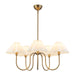 Alora - CH610530BGFW - Five Light Chandelier - Rosemary - Brushed Gold/Folded White