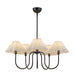 Alora - CH610530MBFW - Five Light Chandelier - Rosemary - Matte Black/Folded White