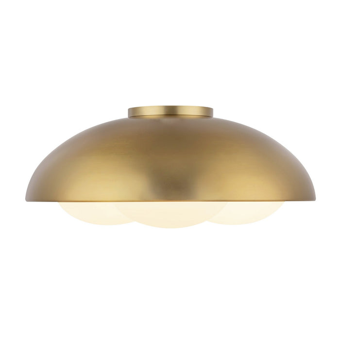 Alora - FM495316BGOP - Three Light Flush Mount - Robyn - Brushed Gold/Opal Glass