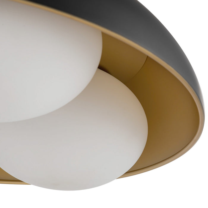 Alora - FM495316MBOP - Three Light Flush Mount - Robyn - Matte Black/Opal Glass