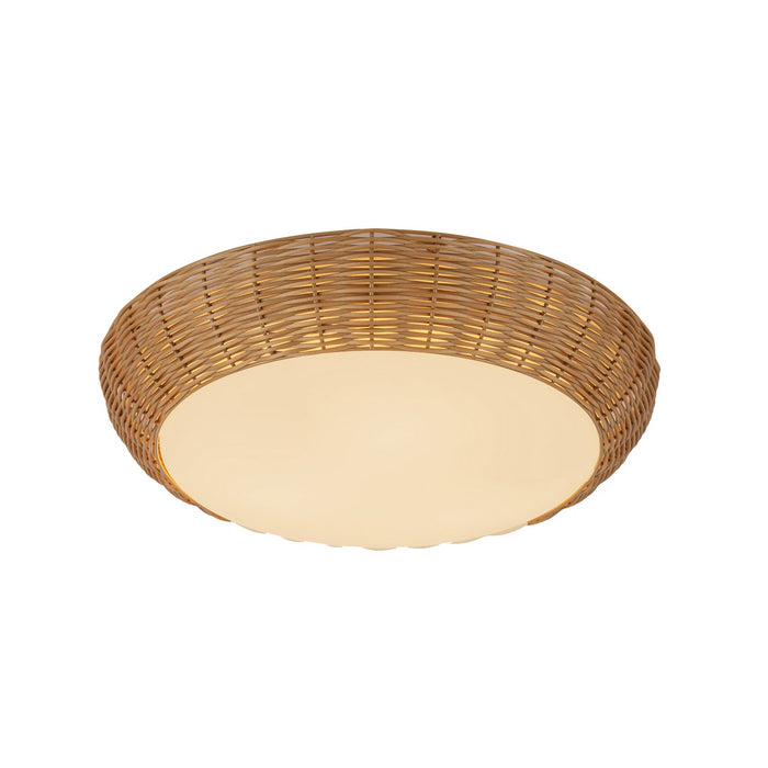 Alora - FM511217RA - Three Light Flush Mount - Merida - Rattan