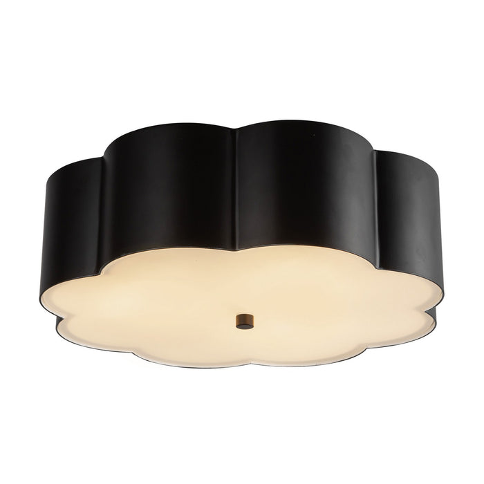 Alora - FM603314MB - Three Light Flush Mount - Blossom - Matte Black