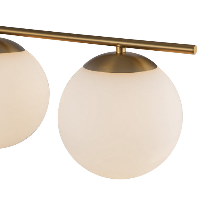 Alora - LP421437BGOP - Four Light Linear Pendant - Zuri - Brushed Gold/Opal Glass