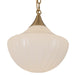 Alora - MP651312BGGR - Three Light Pendant - Farrah - Brushed Gold/Glossy Ribbed Opal Glass